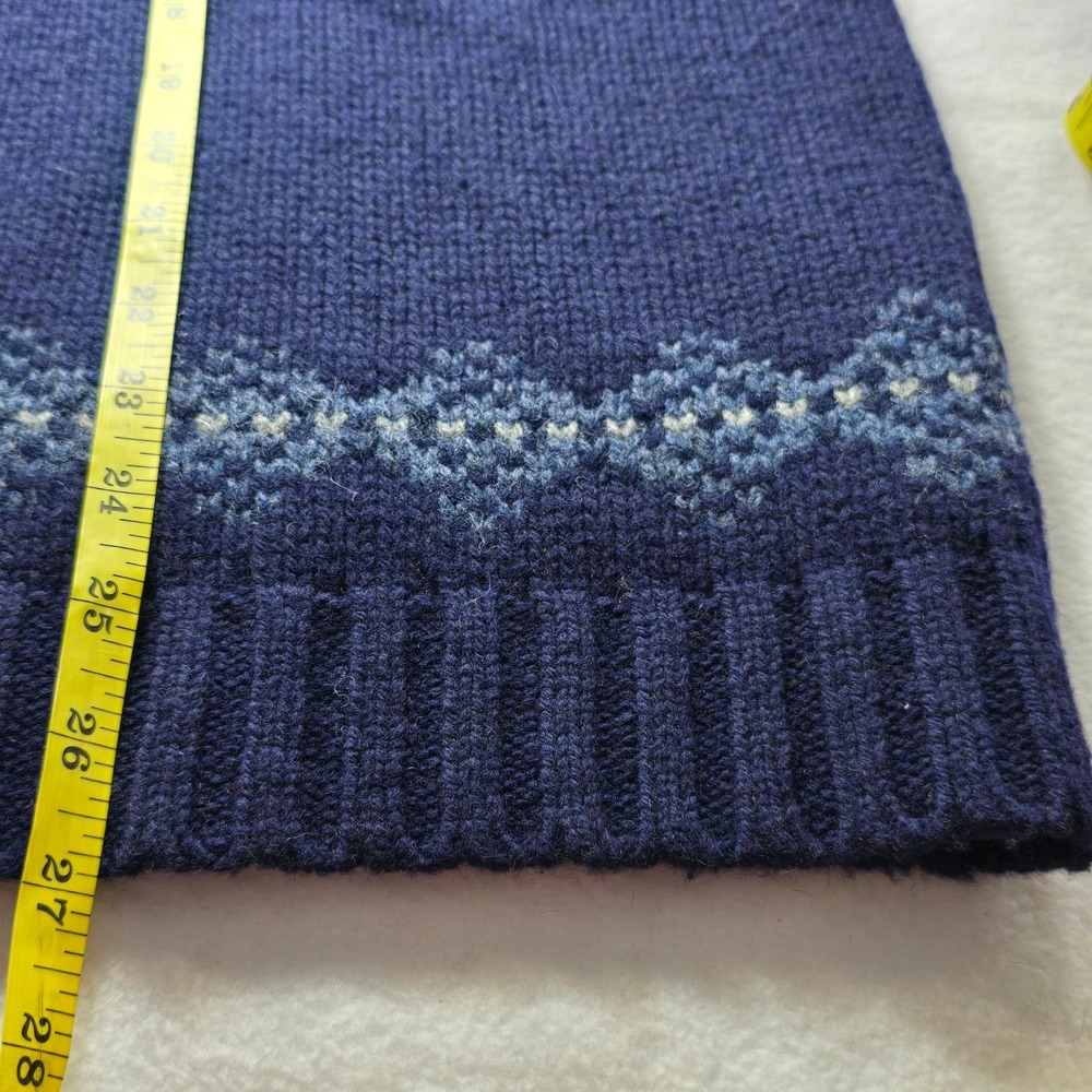 Eddie‎ Bauer Heritage Sweater Mens Wool Quarter Zip Nordic Fair Isle Pullover - Picture 8 of 12